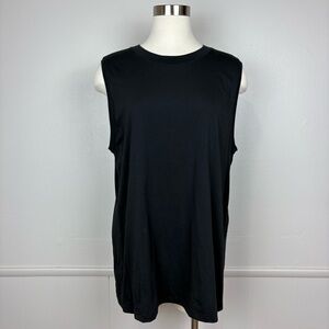 Lululemon All Yours Boyfriend Tank Sz M 8/10 Black Muscle Shirt Cotton Tank Top